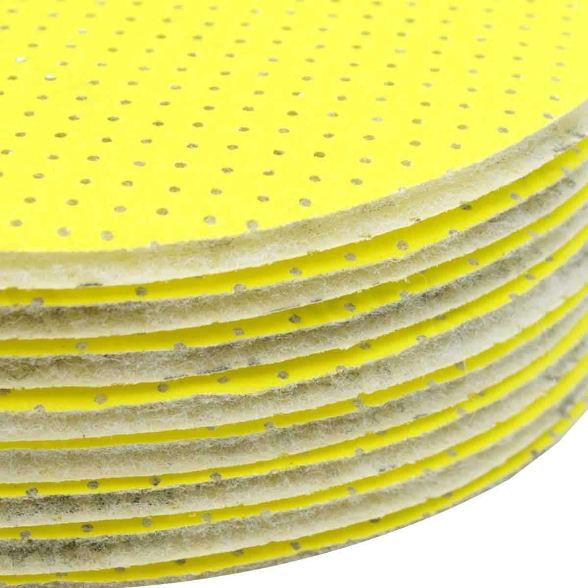 5PCS 9-in/225mm Multi-Hole Drywall Sander Paper Hook&Loop Sanding Pads 150 Grit