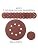 5 Inch 8 Hole Sanding Discs Hook and Loop, 50 PCS 80 Grit Round Sand Paper Disc,