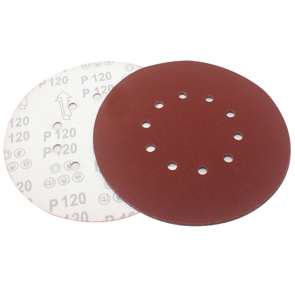 9 inch 10-Hole Sanding Disc Drywall Sander Paper Hook Loop 40 60 80 120 240 Grit
