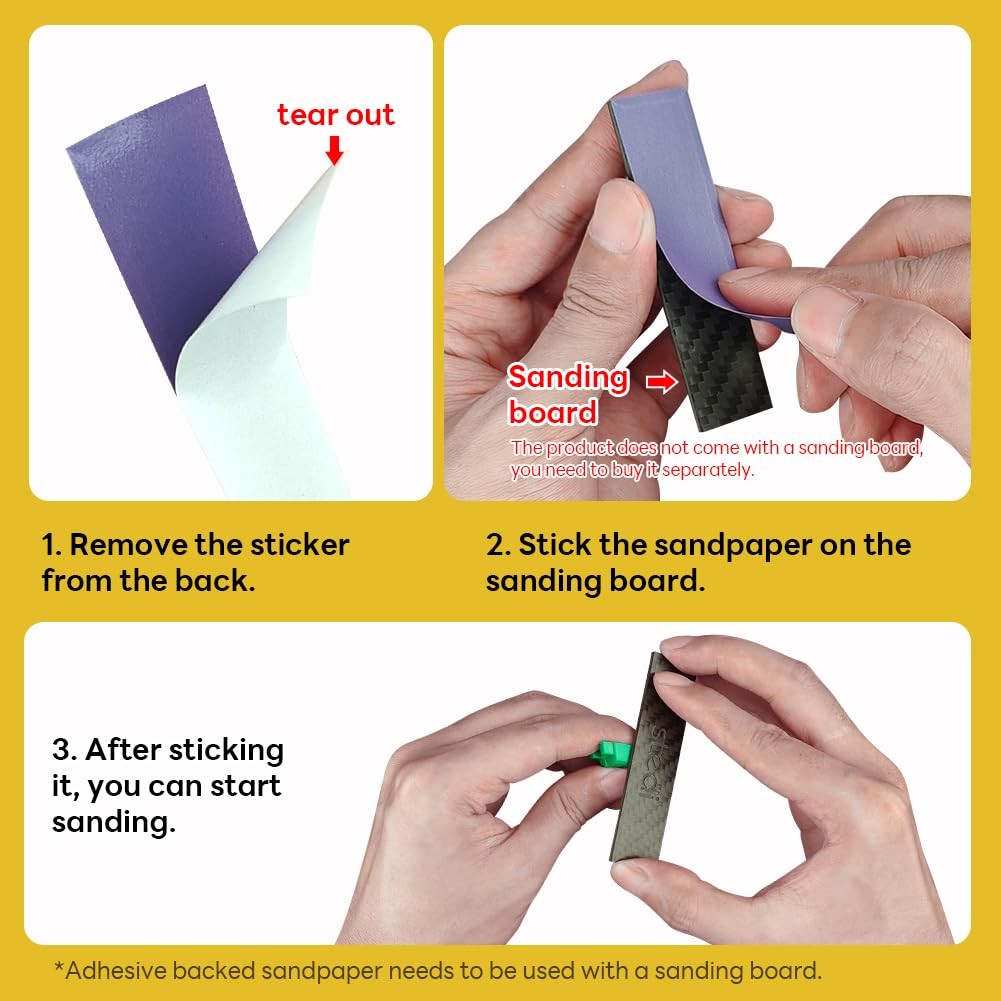 Hobby Model Tools Sticky Sandpaper Waterproof Wet/dry Replaceable Reuse Sandpape