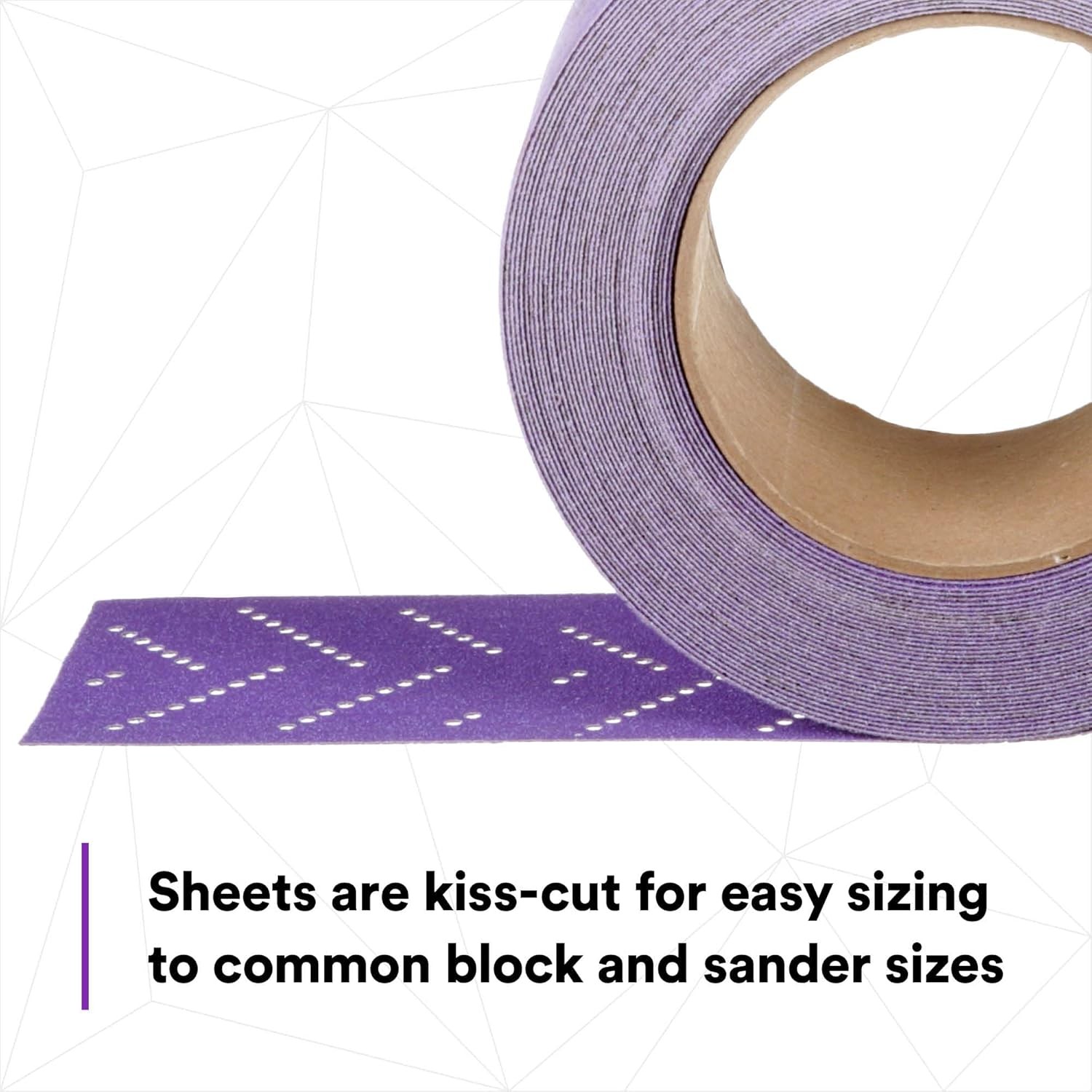 Purple Ceramic 400 Grit Sandpaper Roll 2-3/4″x13Yard Multi-Hole Continuous Roll