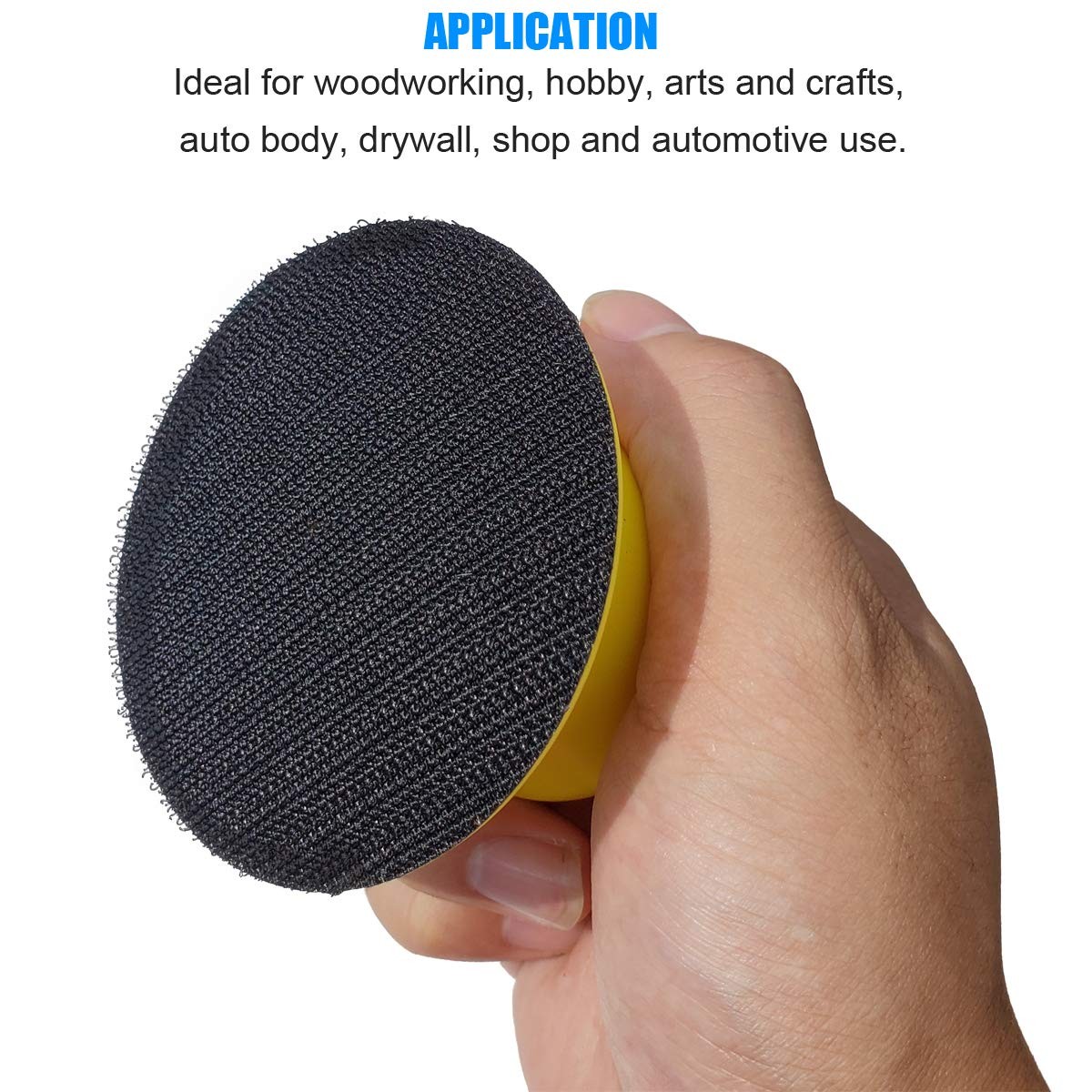 2 Pcs 3 Inch Round Hook and Loop Sanding Blocks for Wood Furniture Restoration