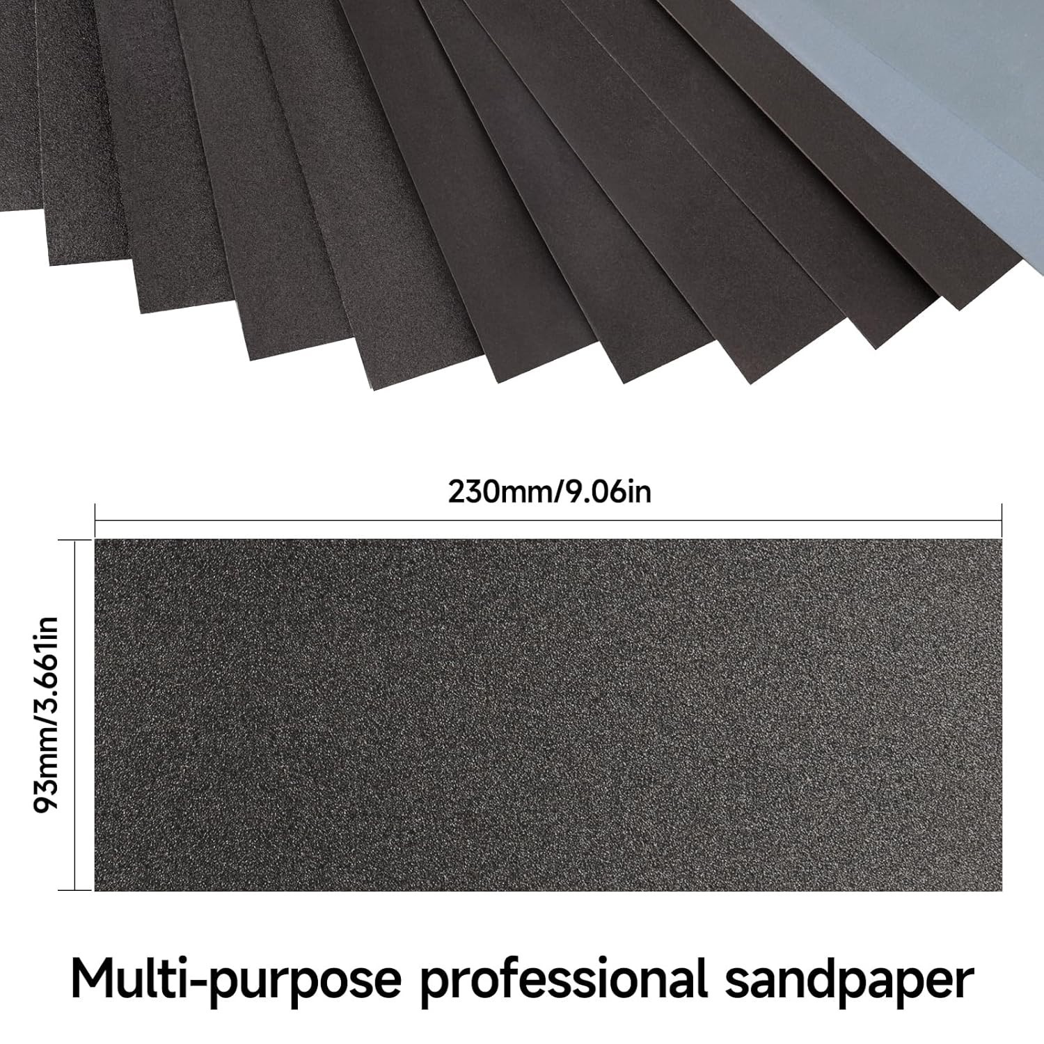 Sandpaper 150 Grit, Wet Dry Sanding Sheets 9 x 3.6 Inch for Wood Furniture Fi…