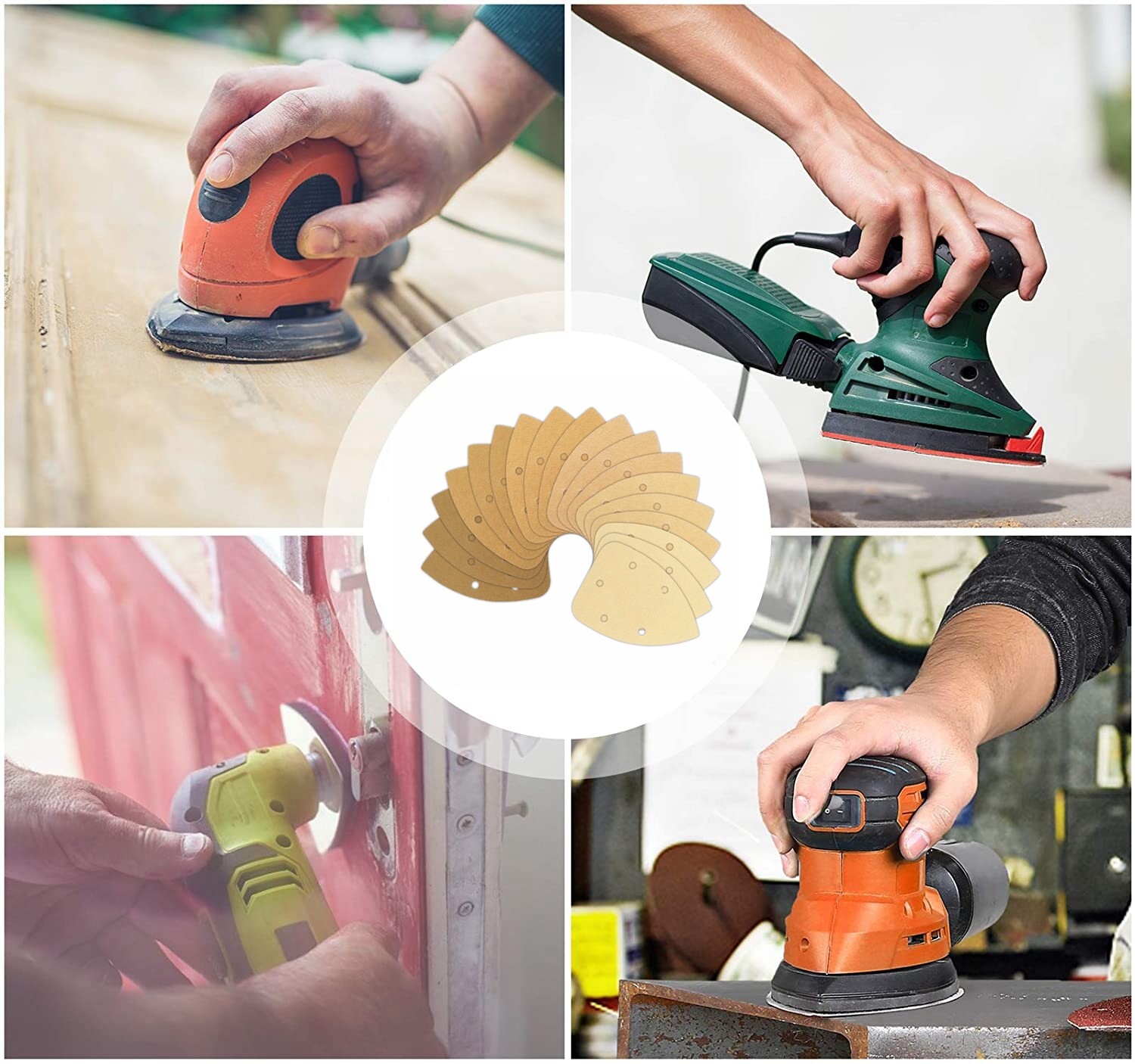 Mouse Sander Sandpaper Detail Sanding Pads Hook Loop 60-220Grit for Black+Decker