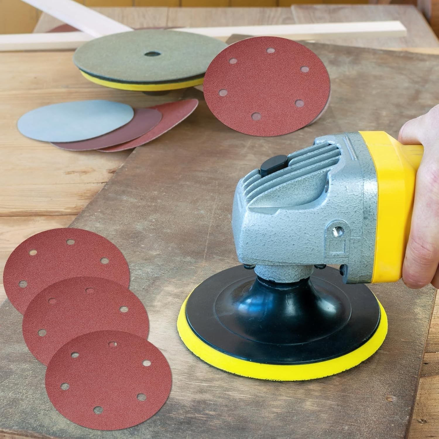 Versatile 12PCS 9 Inch 60 Grit Sanding Discs – Perfect for Wood, Metal, and More