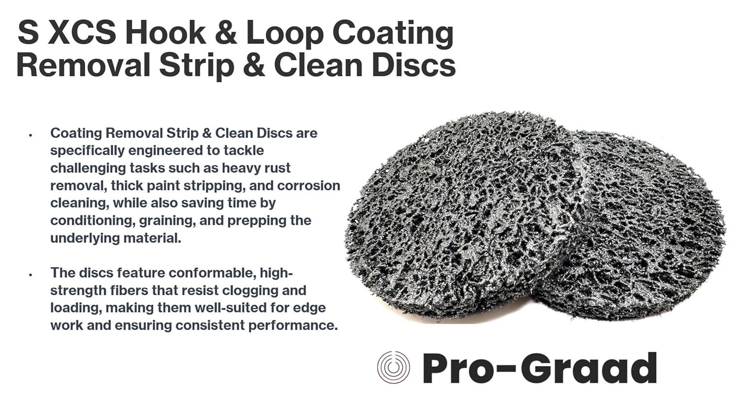 Pro-Graad 2 Pack 7” Diameter S XCS Hook and Loop Coating Removal Disc,…