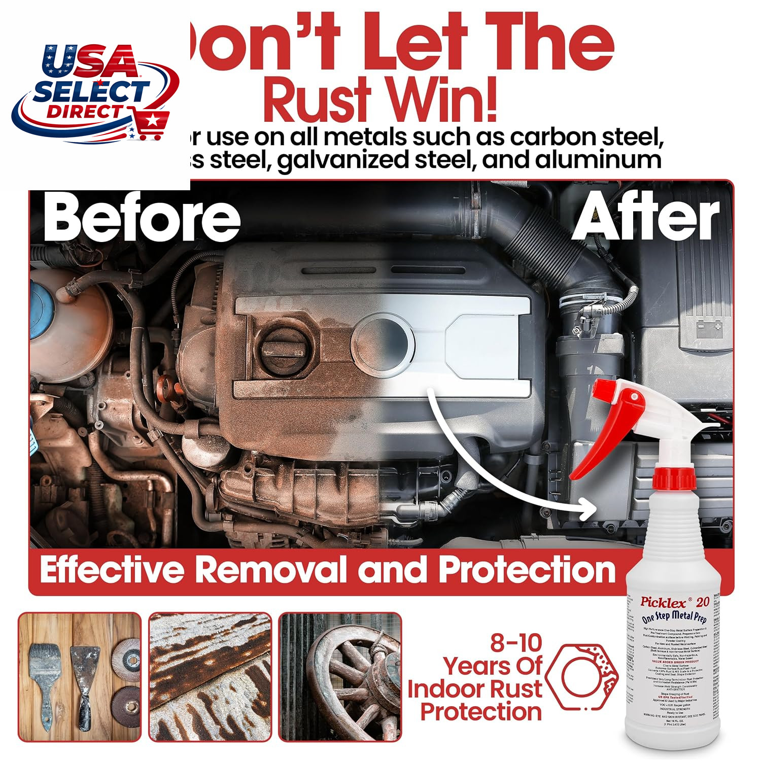 20 One-Step Metal Surface Prep & Rust Converter – Non-Hazardous Coating