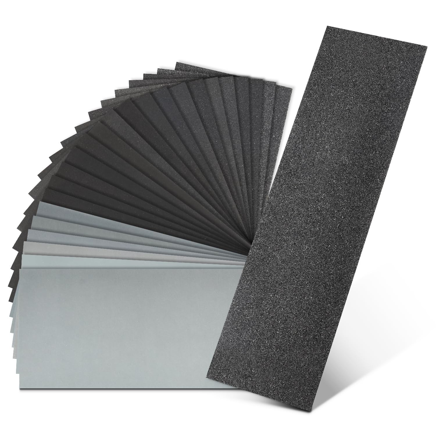 24PCS Sandpaper Assortment 12 Grits Wet Dry A-Assorted Grit 24pcs