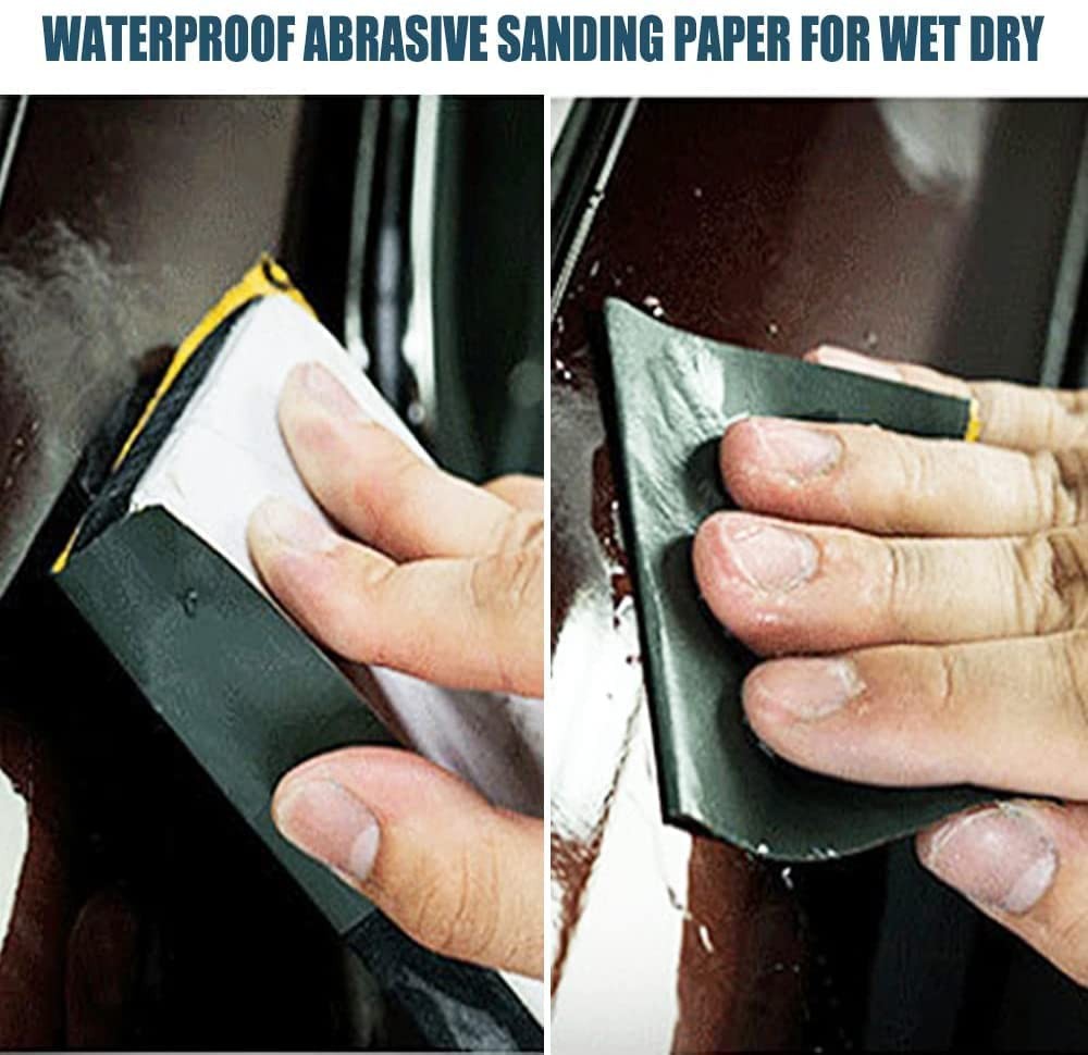 Utoolmart 220 Grits Sanding Sheets Wet Dry Silicon Carbide Sandpaper for Wood…