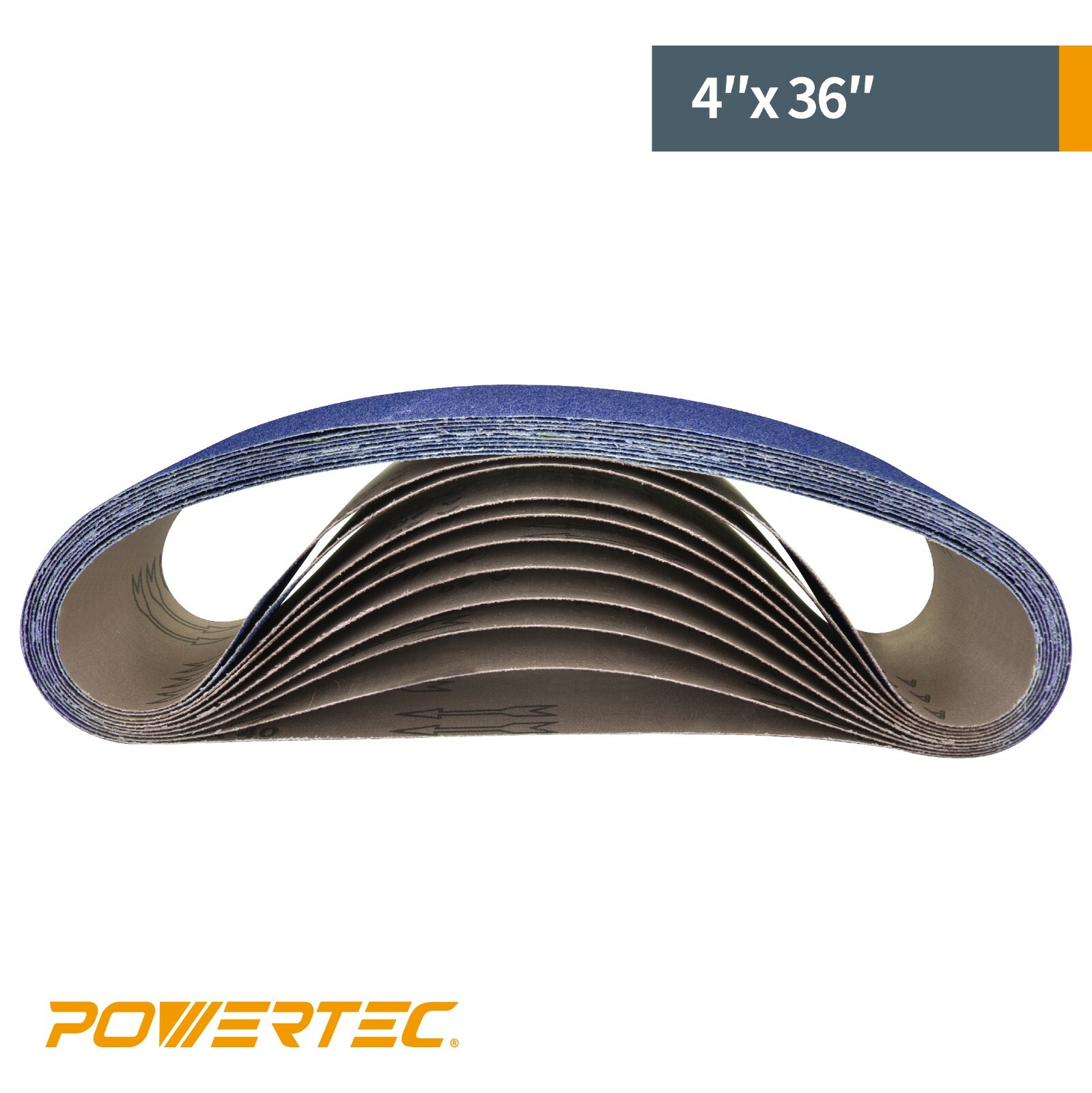 POWETEC 4 x 36″ Zirconia Sanding Belt Assortment 3 each of 24/60/120 Grit – 9PK