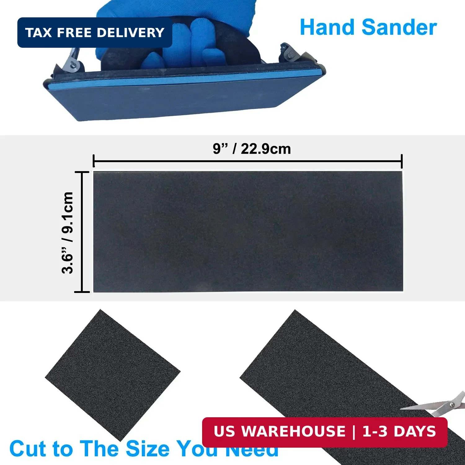 Sandpaper Variety Pack, 20PCS Sand Paper Assorted for Wood Metal Sanding, Wet Dr