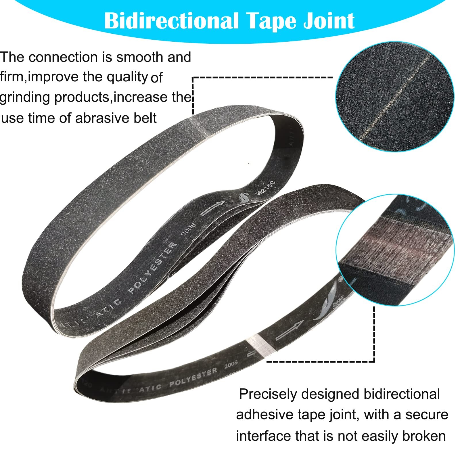 12 Pack 2 x 42 Inch Silicon Carbide Sanding Belts Set – 400 600 800 1000…