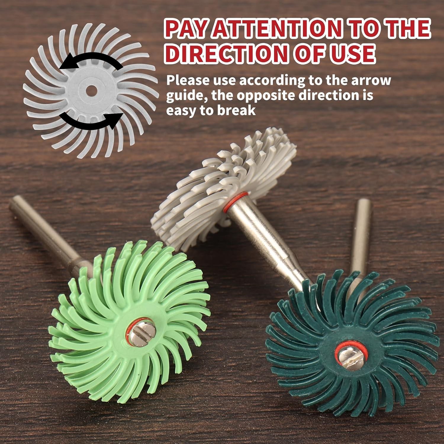 76Pcs 1 Inch Mini Radial Bristle Disc Mix Kit with 2.35mm/3mm Mandrels Polishing