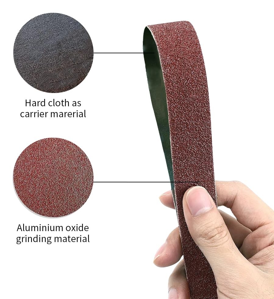 48 Pcs 3/8 x 13 Inch Assorted Aluminum Oxide Belt Sander Sanding x 13