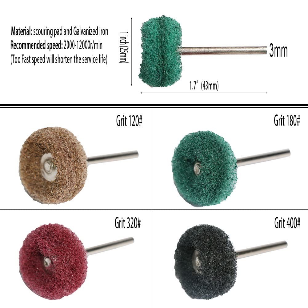 50PCS Abrasive Buffing Polishing Wheel Set for Rotary Tool,Removal of Rust De…