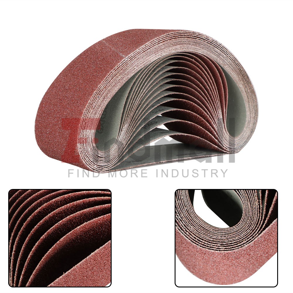 12PCS 4×24″ Sanding Belts 80 120 150 240 400 Grit Belt Sander Paper Sandpaper