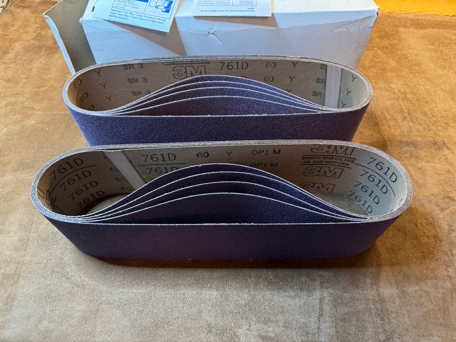 3M Cloth 761D Sanding Belts 10 Total 4”x36”. 60grit