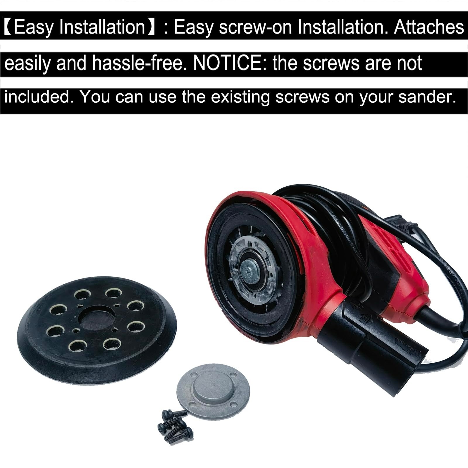 2 Pack 5 Inch 8 Hole Hook Loop Sanding Pad Replacement for Random Orbital Sander