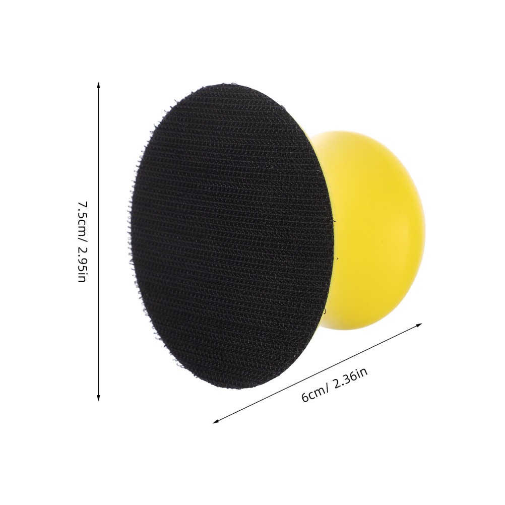 2Pcs Reusable PU Sanding Discs for Car Polishing Hand Grinding Pads Yellow