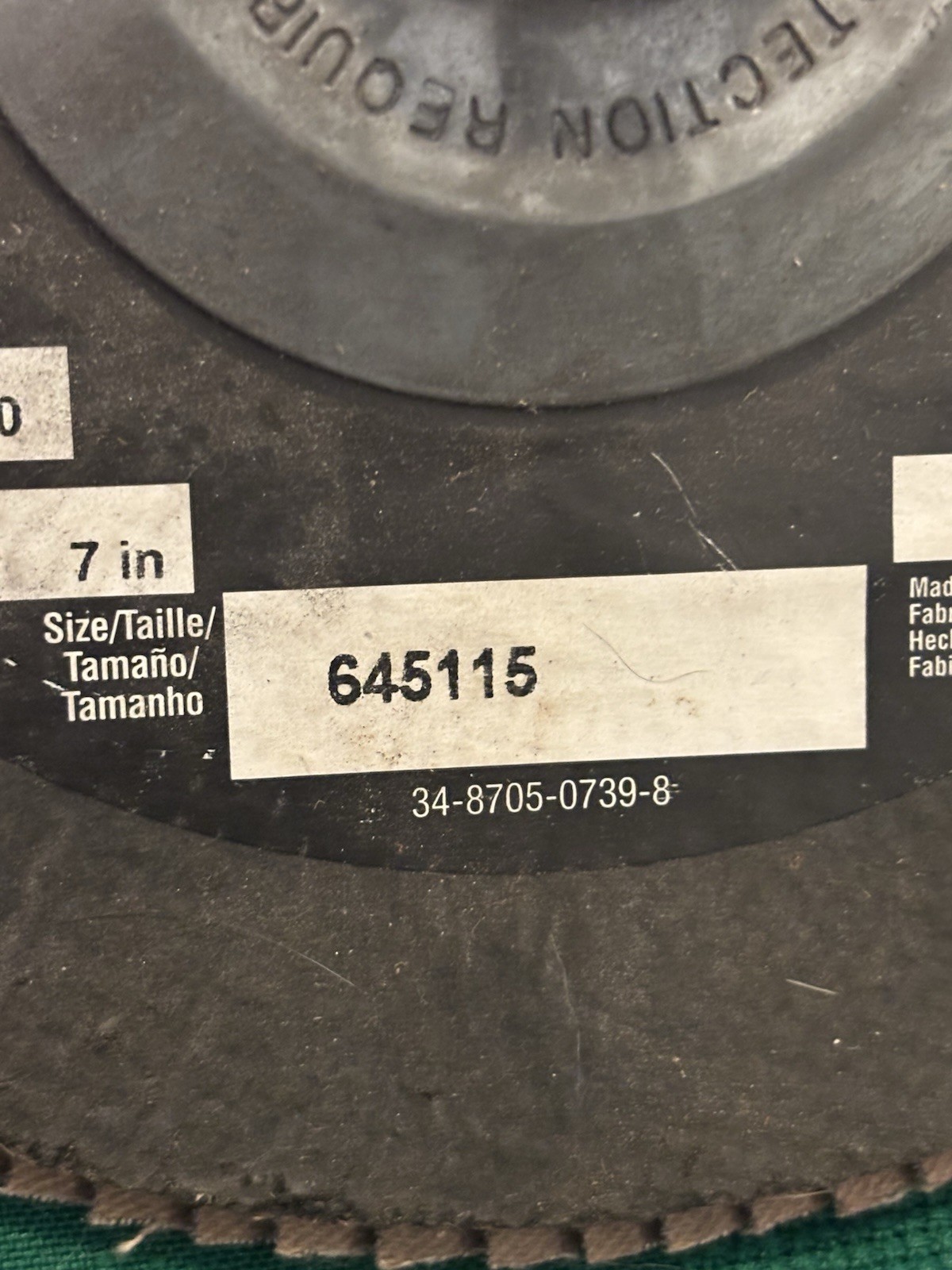 Standard Abrasives Ceramic Flap Disc 8600 RPM 7” 40 Grit TY27 Grinding Wheel.