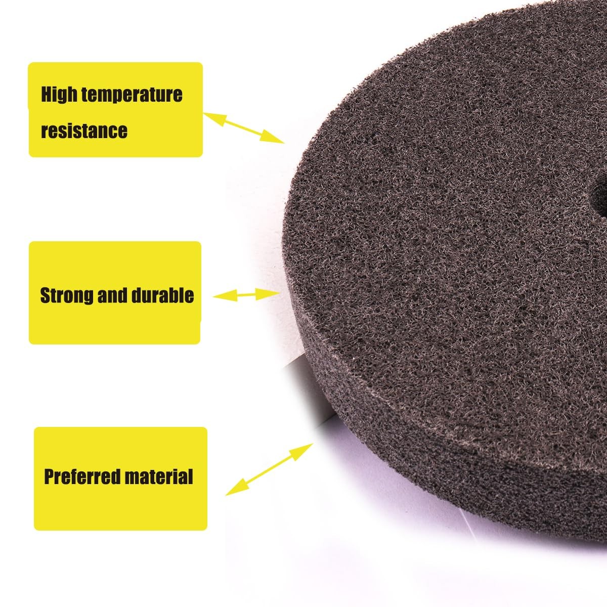 CBRIGHT 6 Inch Fiber Buffing Wheel,7P Hardness Polishing 6 inches