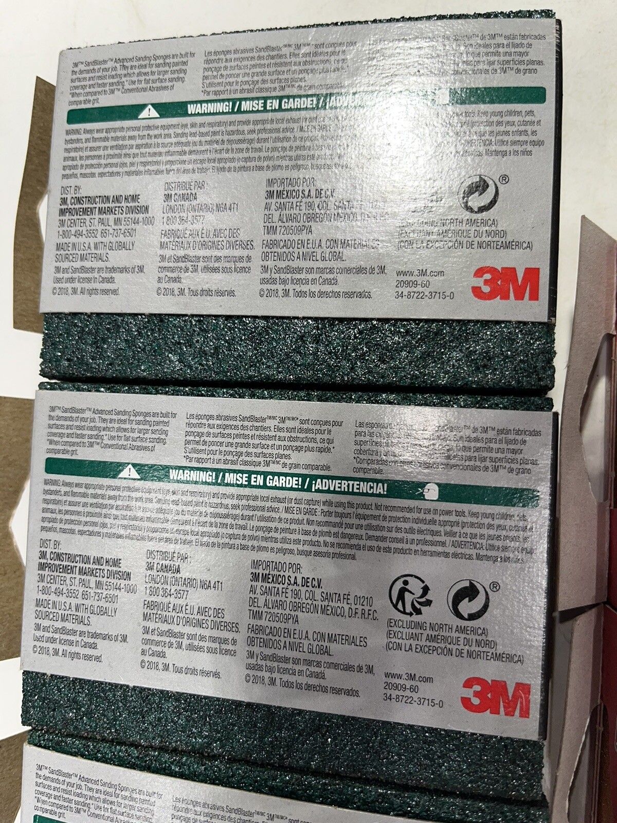 3M Sand Blaster Advance Sanding Sponge + Diablo Flat Sanding Sponge Set of 7