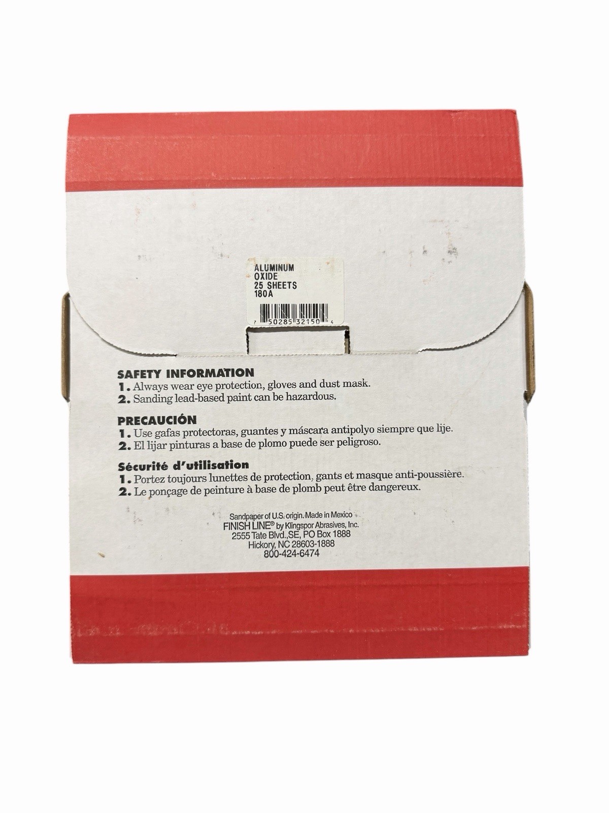 Finish Line 9×11 Aluminum Oxide Sanding Sheets 180 Grit 25pk Contractor Pack