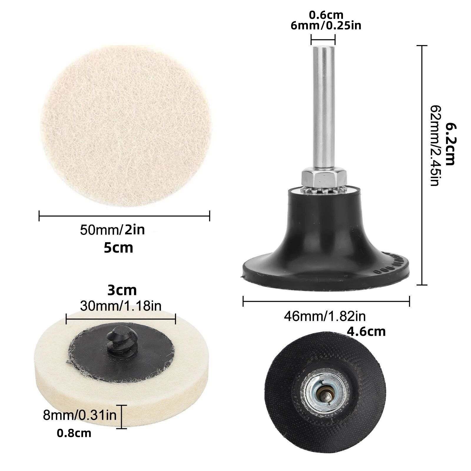 Maximum 30000 Disc Polishing Buffing Pads 2-inch diameter Disc Pad Holder