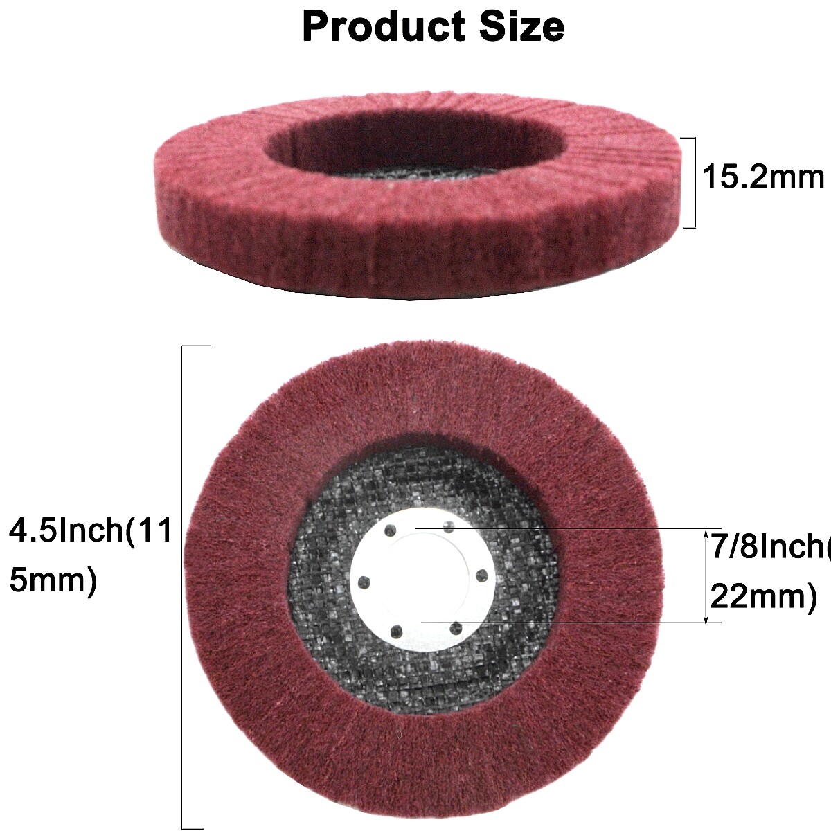 5PCS 4-1/2″ Nylon Flap Disc Metal Polishing Buffing Wheel Pads for Angle Grinder