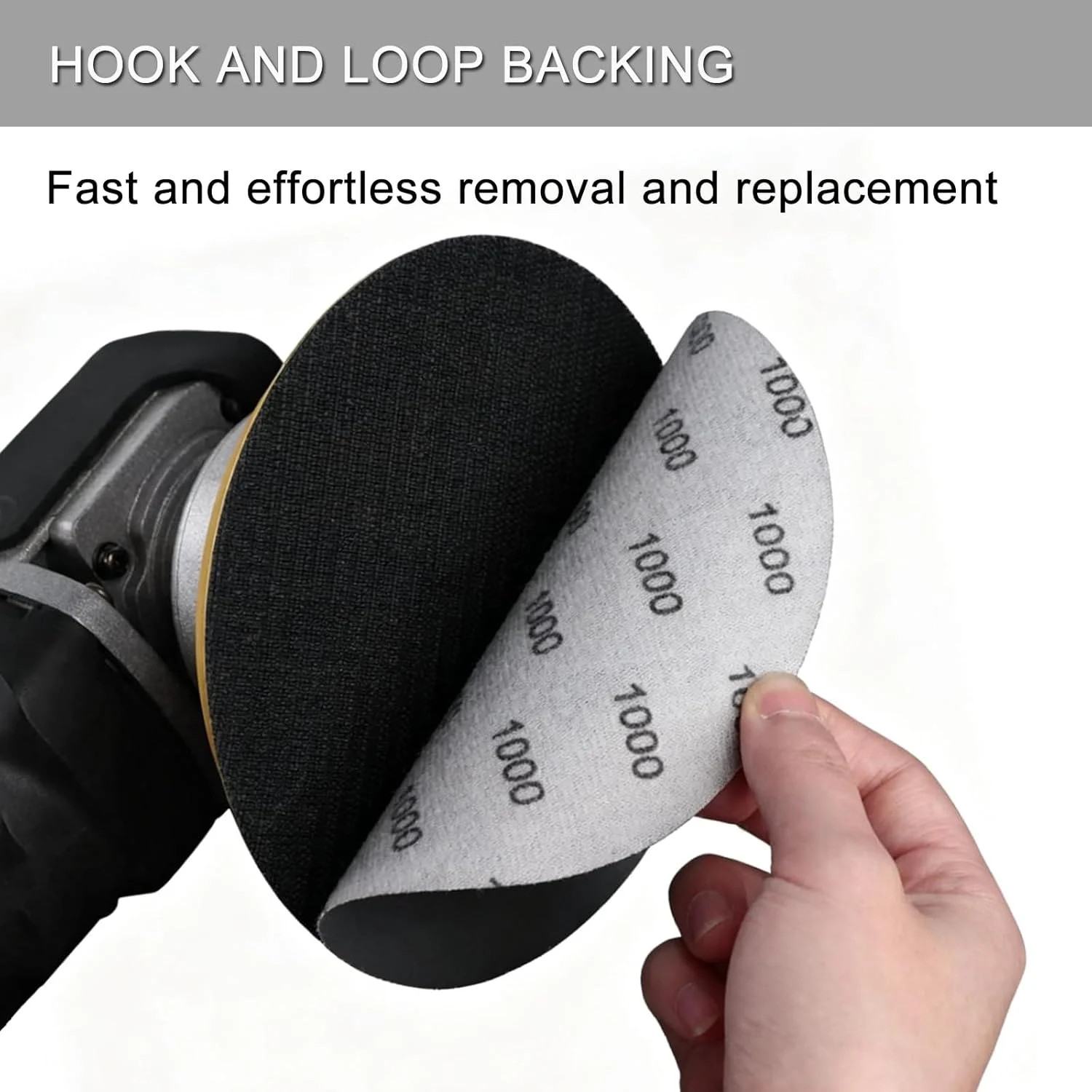 50Pcs 5 Inch Hook and Loop Sanding Discs, 1000/1500/2000/3000/5000 Grit Wet Dry