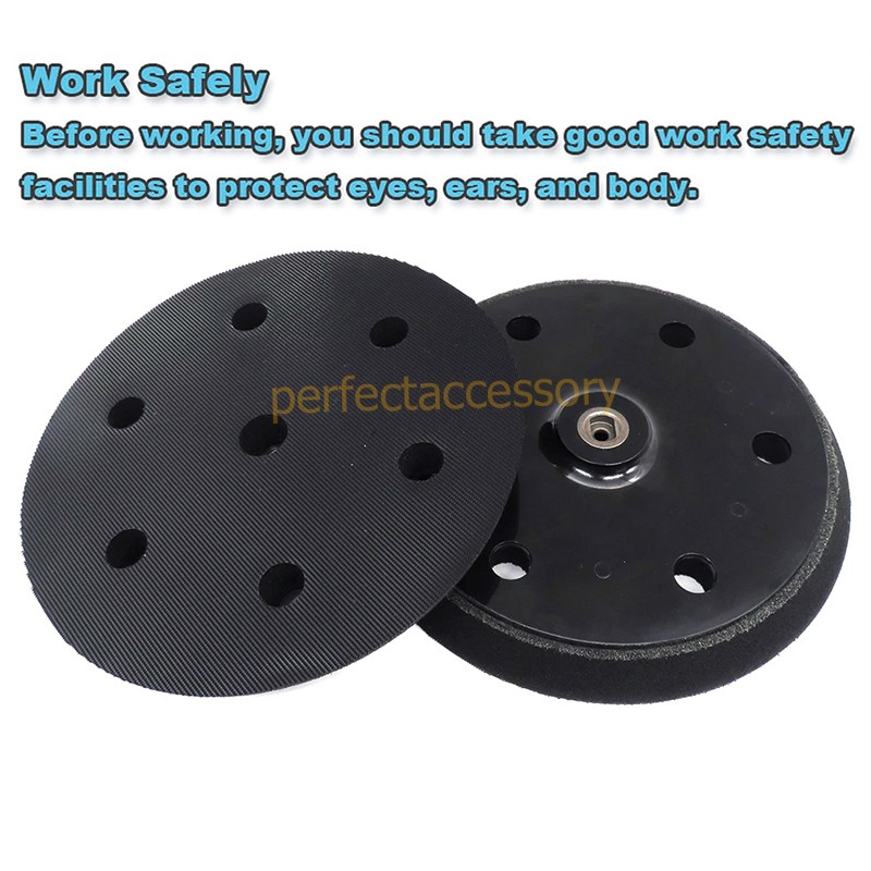 9-Inch 6 Hole Hook & Loop Sanding Pad Backing Plate for Drywall Orbital Sander