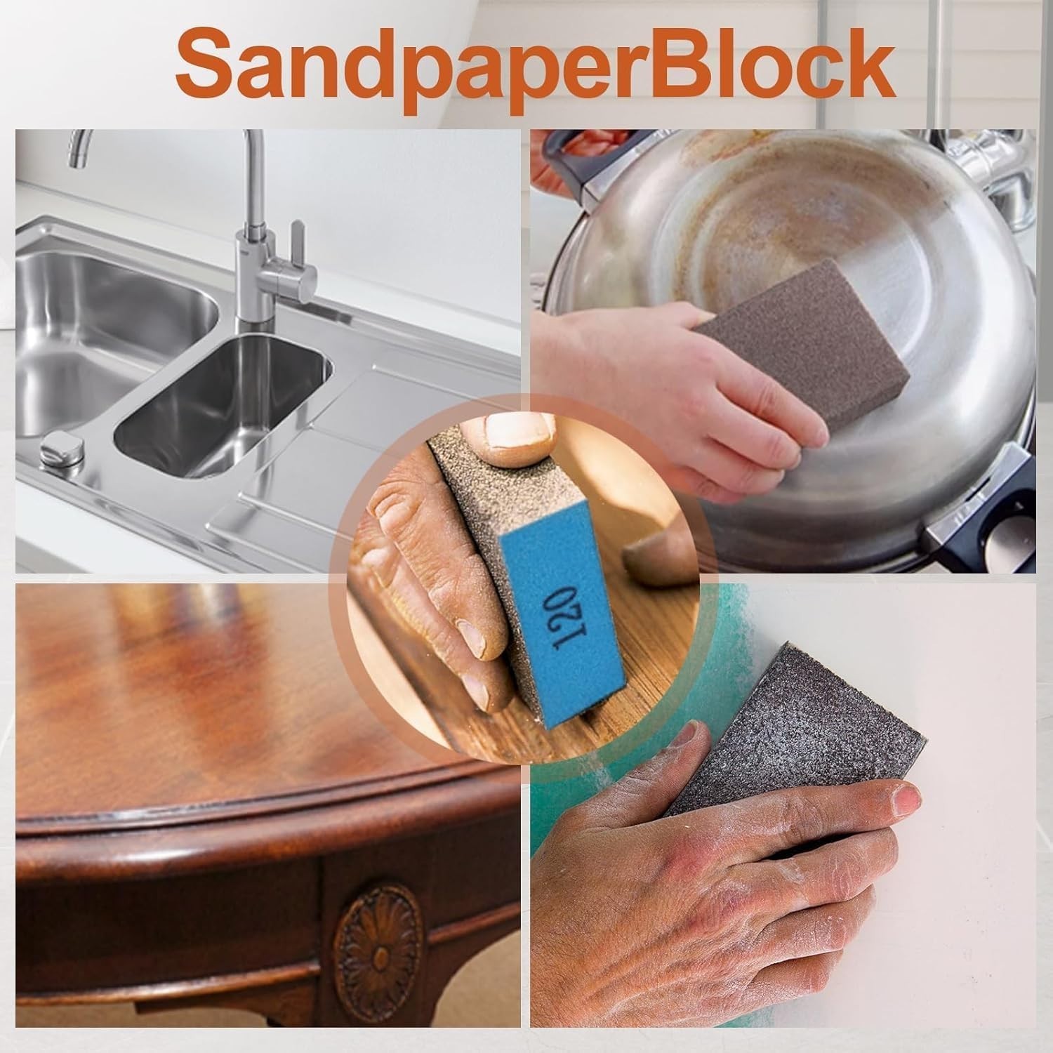 Versatile Sandpaper Blocks Set for Woodworking, Drywall and Furniture Projects