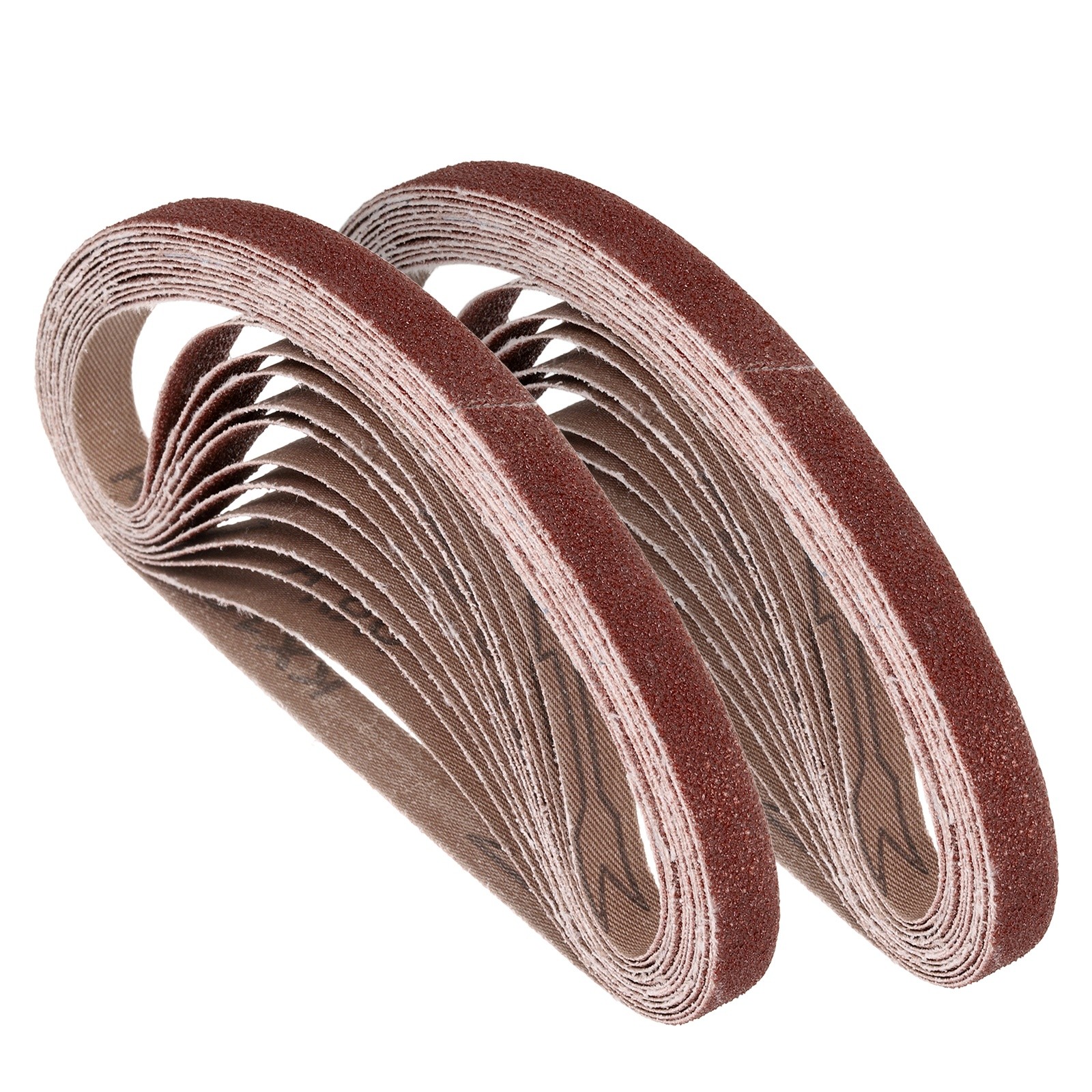 50 Pcs Sanding Belts 1/2 x 18 Inch 80 Grit Aluminum Oxide Abrasive Sandpaper