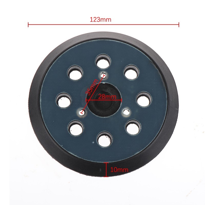 5in Orbital Sander Replacement Pad Hook Loop 8-Hole for 3-Screw 4-Screw Sanders