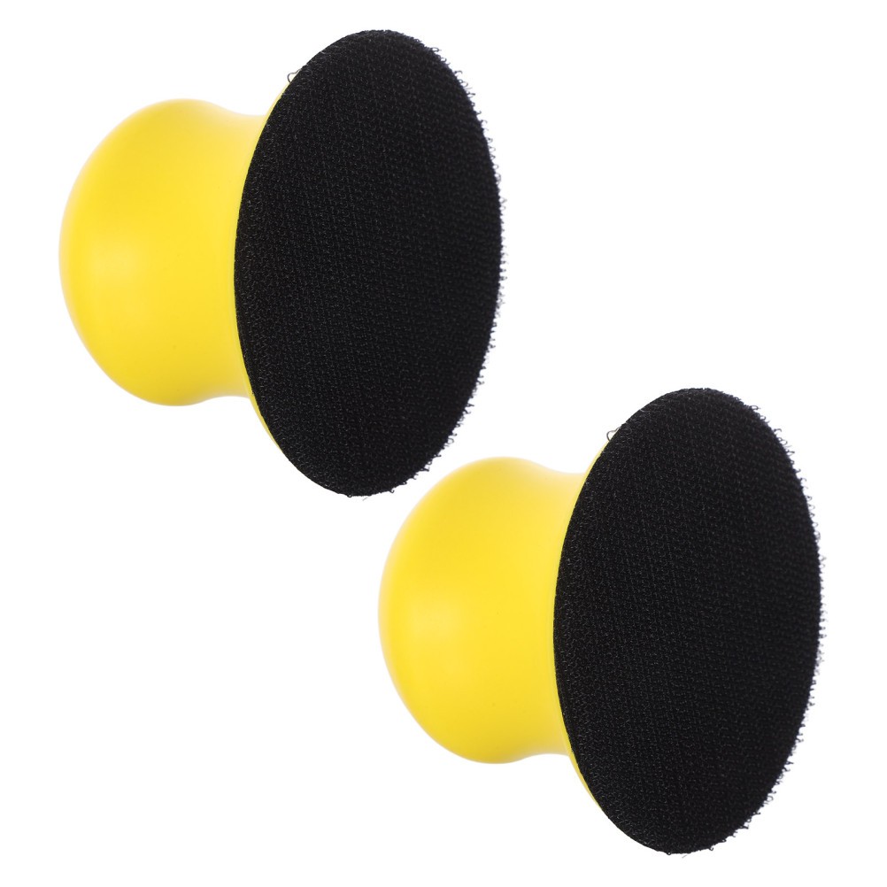 2Pcs Reusable PU Sanding Discs for Car Polishing Hand Grinding Pads Yellow