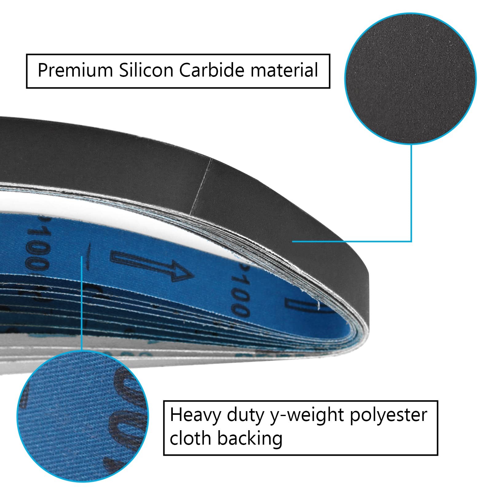 2 x 42 Inch Silicon Carbide Sanding Belts 2×42 Knife Sharpening Belt Sander B…