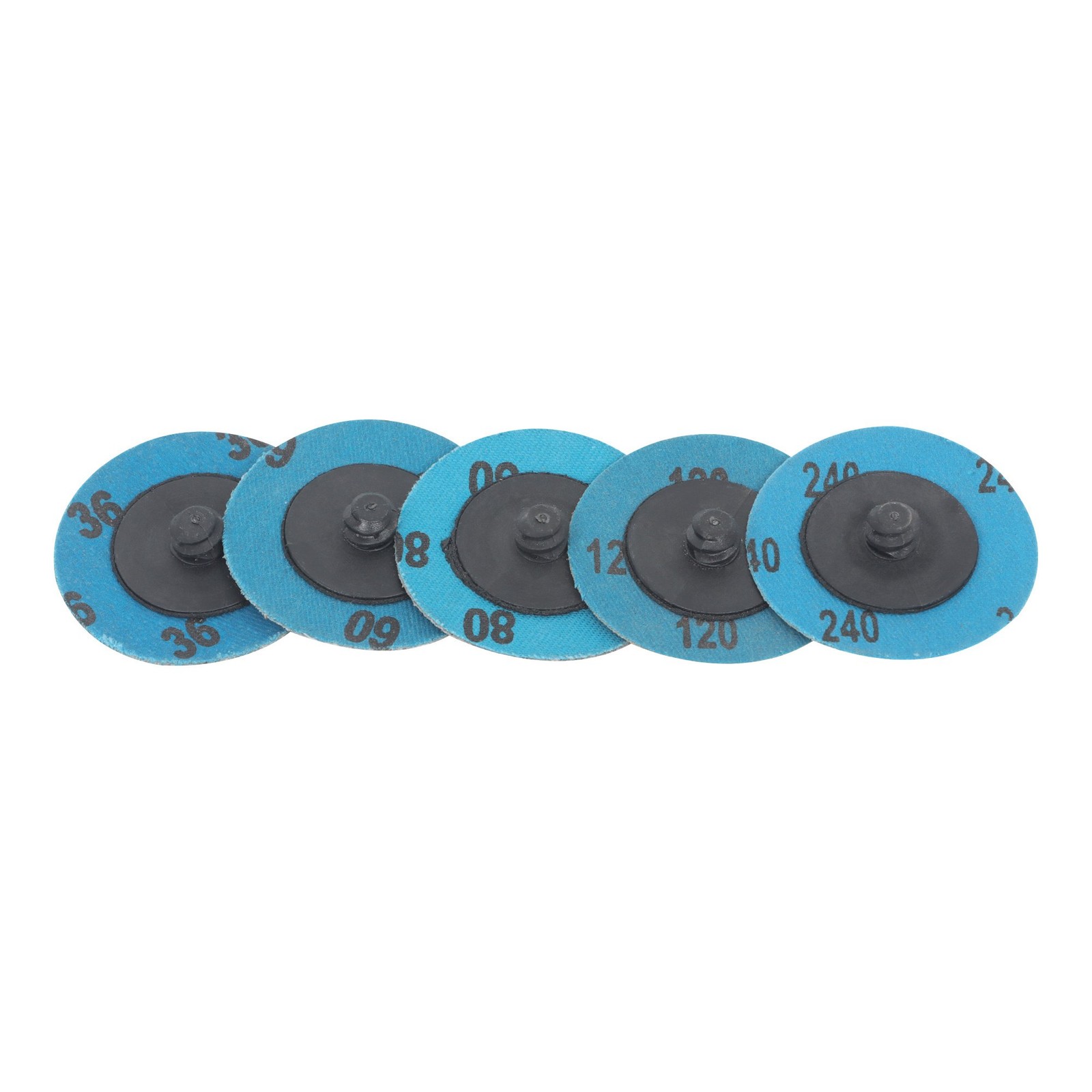 50 Pcs 2 Inch Roll Lock Quick Change Sanding Discs Set 36/60/80/120/240 Grit