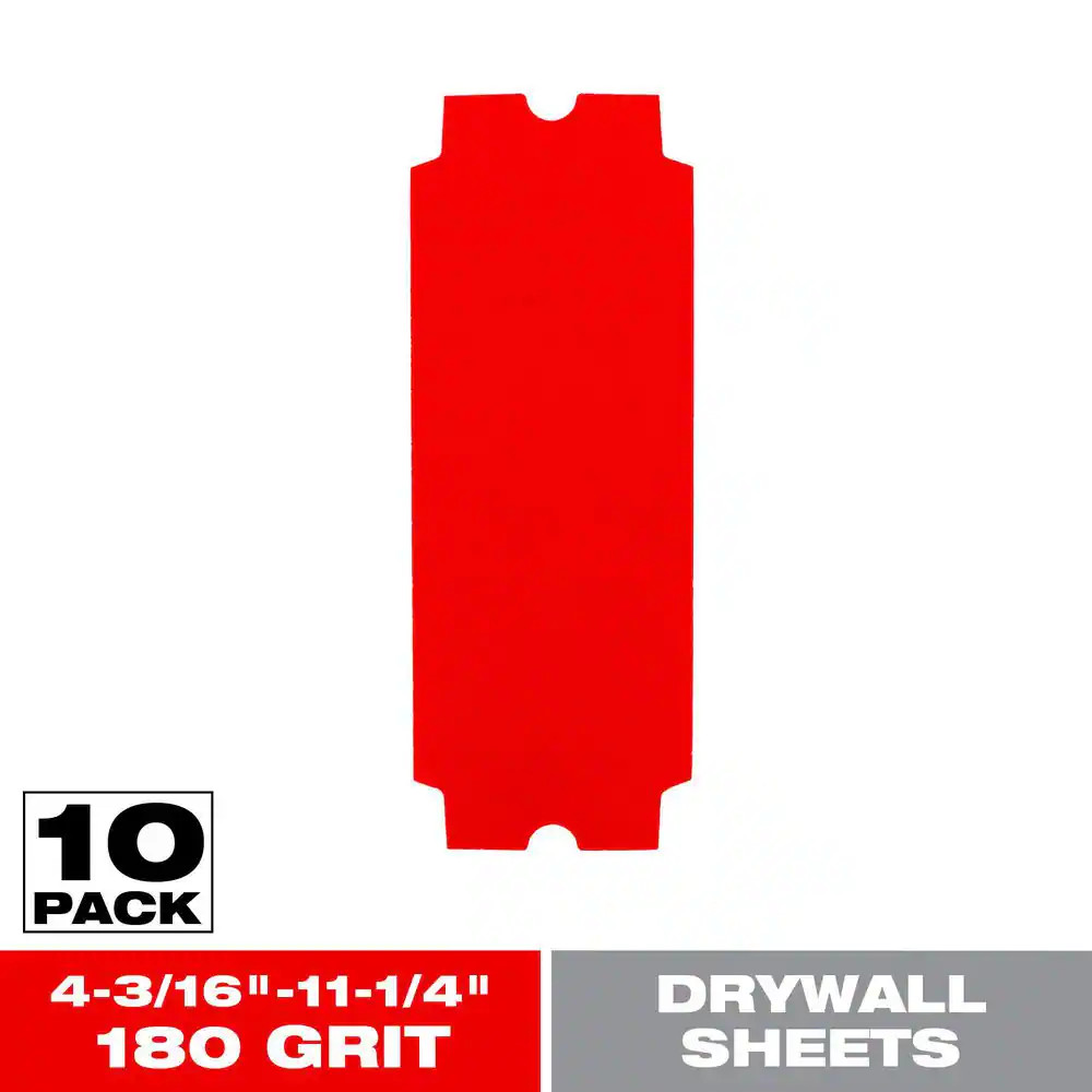 4-3/16 In. X 11-1/4 In. 180-Grit Drywall Sanding Sheets