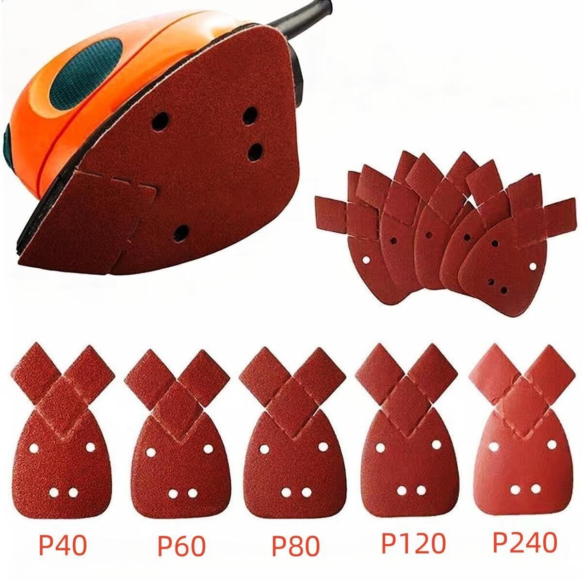 Mouse Sanding Sheet Sandpaper Black and Decker P40-P2000 Grit Palm Sander Pads