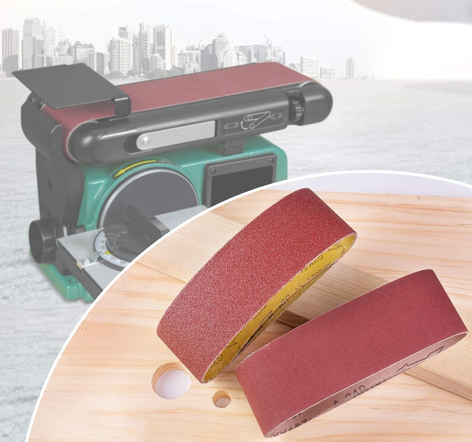 Versatile Set of 20 Sanding Belts 3×21 in Aluminum Oxide for All Applications