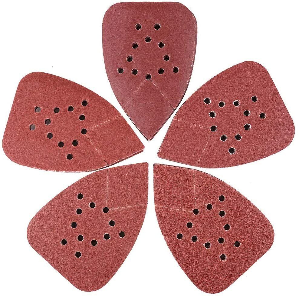 50PCS 60-220 Grit Mouse Sandpaper Sanding Pads for Black+Decker Sander