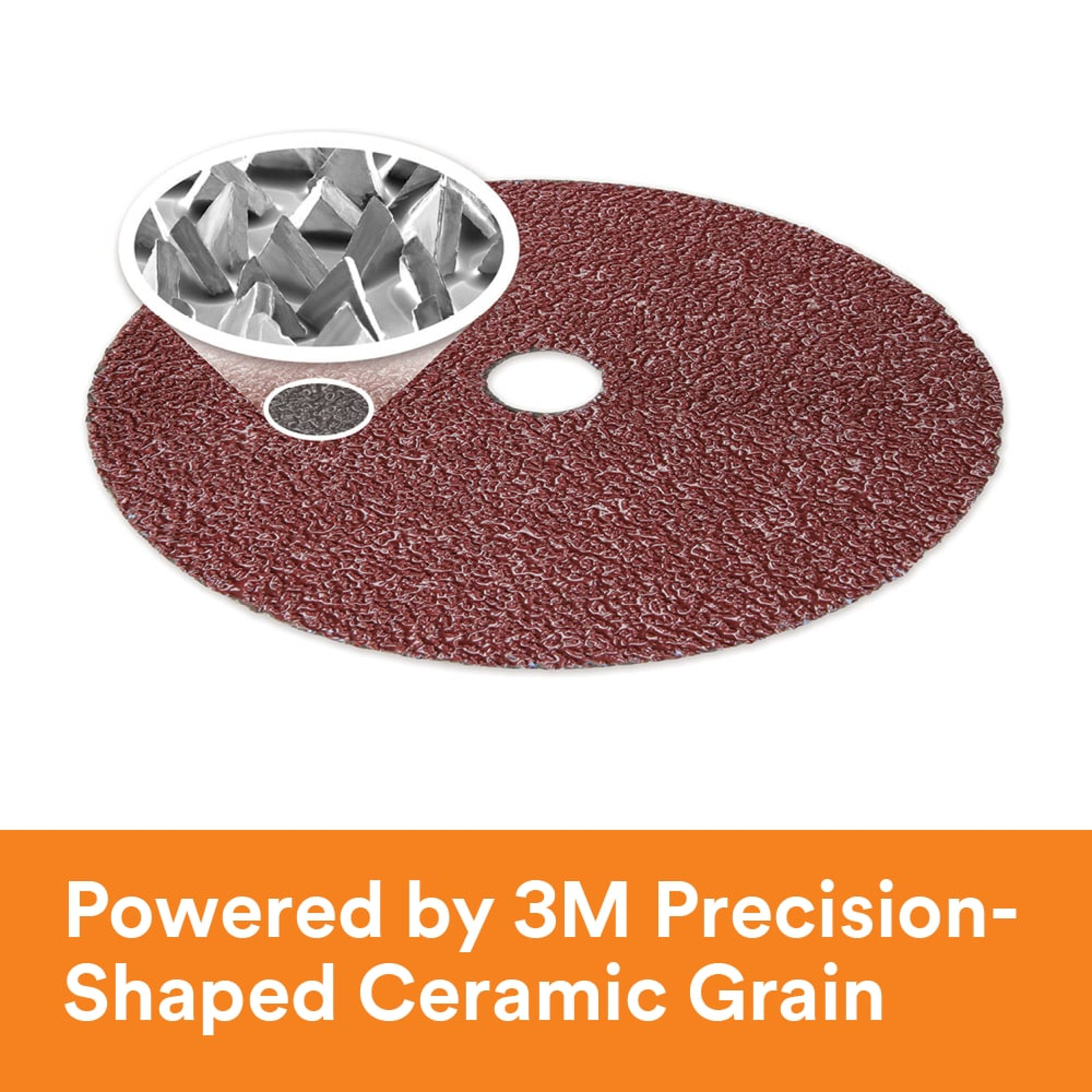 3M Cubitron II Fibre Disc 982C, 80+, TN Quick Change, 5 in, DieTN500P, 25/Bag