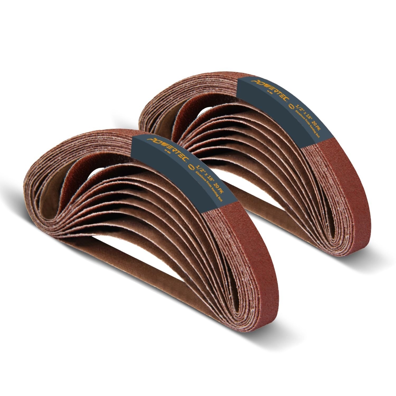 1/2 x 18 Inch Sanding Belts 50PK 40-240 Grit Aluminum Oxide Air File Sander