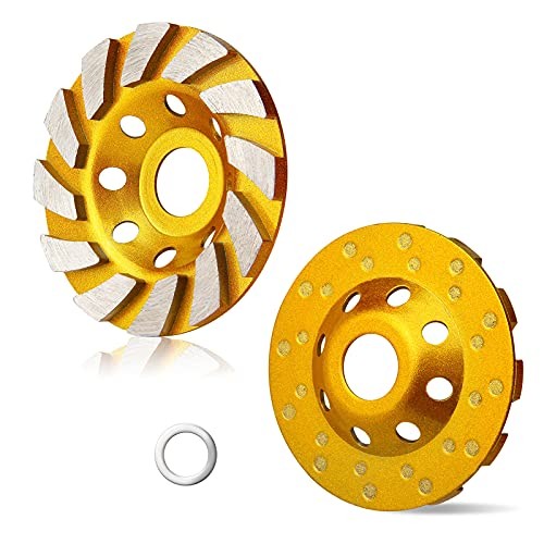 Concrete Turbo Diamond Grinding Cup Wheel 12 Segs Heavy Duty Angle 4 Inch
