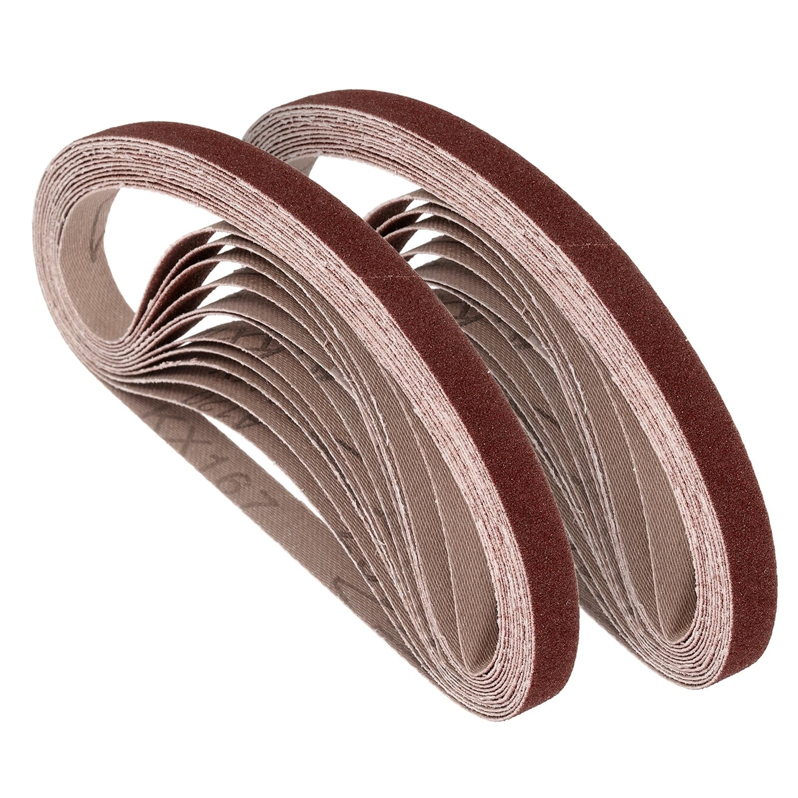40 Pcs Sanding Belts 1/2 x 18 Inch 120 Grit Aluminum Oxide Abrasive Sandpaper…