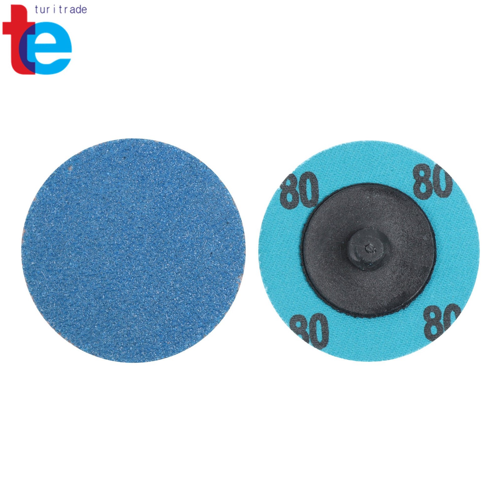 80 Pieces 2 Inch 36/60/80 Grit Roll Lock Die Grinder Sanding Grinding Discs