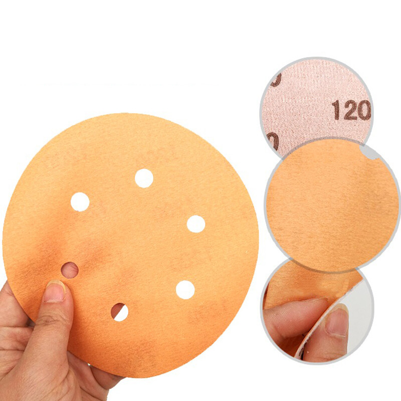 6″ 150mm 5 Hole Wet&Dry Sanding Disc 600-5000Grit Sandpaper Film Hook&Loop Pads