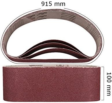 4 Inch x 36 Inch Sanding Belts, 60/80/120/240/320 Grits, Belt Sander Tool for Wo