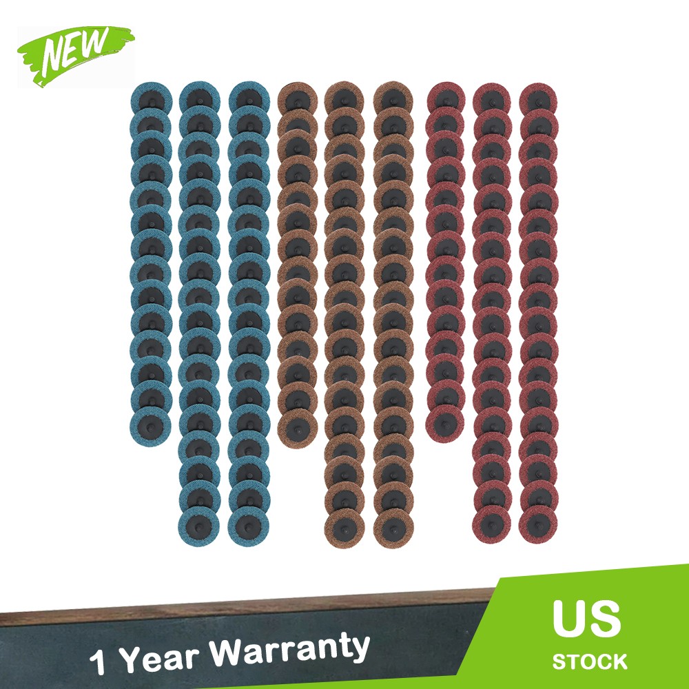 150 Pcs 2 Inch Fine Medium and Coarse Quick Change Torque Sanding Discs