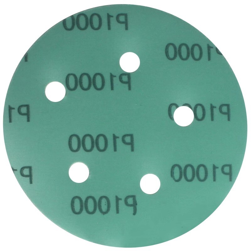 125mm Wet & Dry Sanding Discs 5 Inch Sandpaper Film Pads Green 5 Hole 1000 Grit